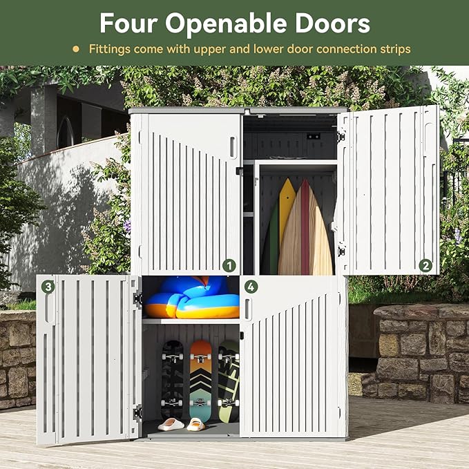 Aoxun Outdoor Resin Storage Shed - Image 7