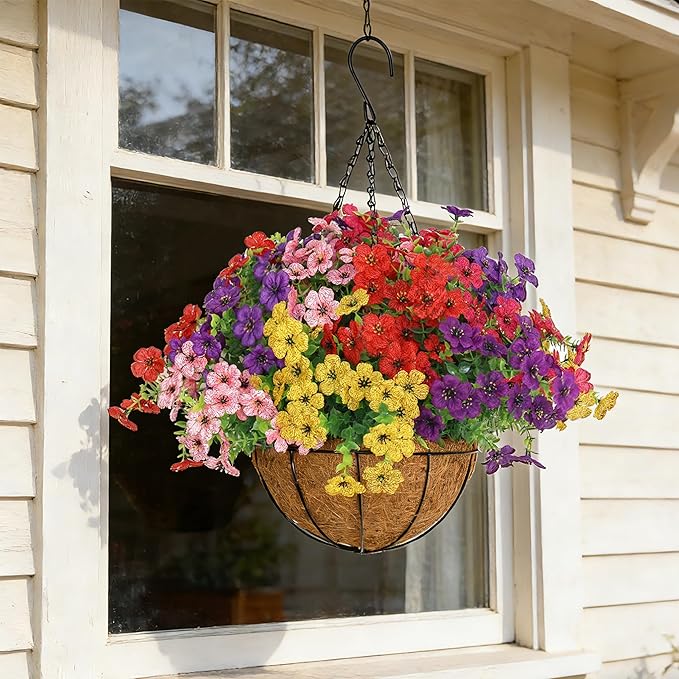Senjie 12 Bundles Artificial Hanging Flowers - Image 2