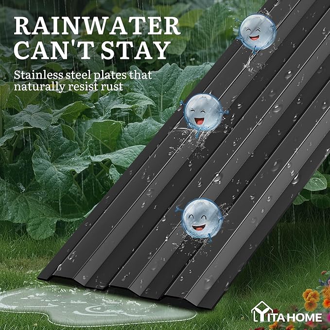 YITAHOME 12x4x1ft 2pcs Large Raised Garden Bed Kit, Galvanized Metal Planter Box - Image 5