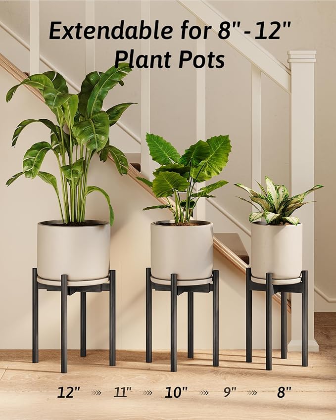 Adjustable Plant Stand Indoor, Bamboo Plant Stand Fits 8 9 10 11 12 Inches - Image 7