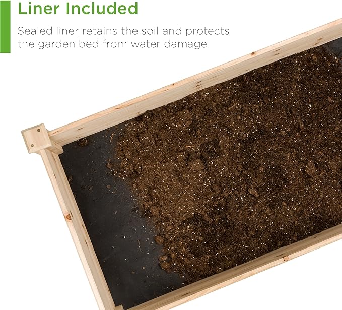 Best Choice Products 8x2ft Outdoor Wooden Raised Garden Bed Planter - Image 6