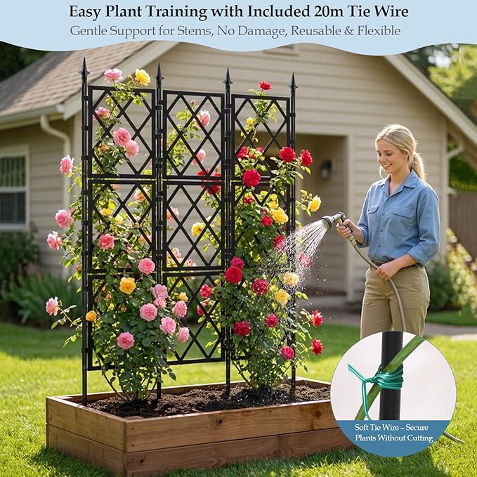 5.25FT Metal Garden Trellis for Climbing Plants Outdoor and Indoor - Image 6