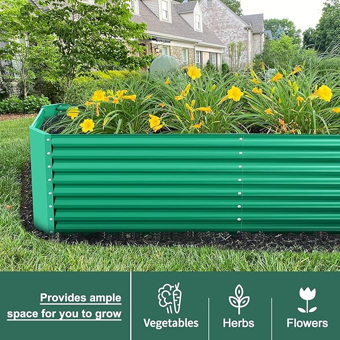 Land Guard 6×3×2 ft Galvanized Metal Raised Garden Bed, 2FT Deep Root Elevated - Image 4