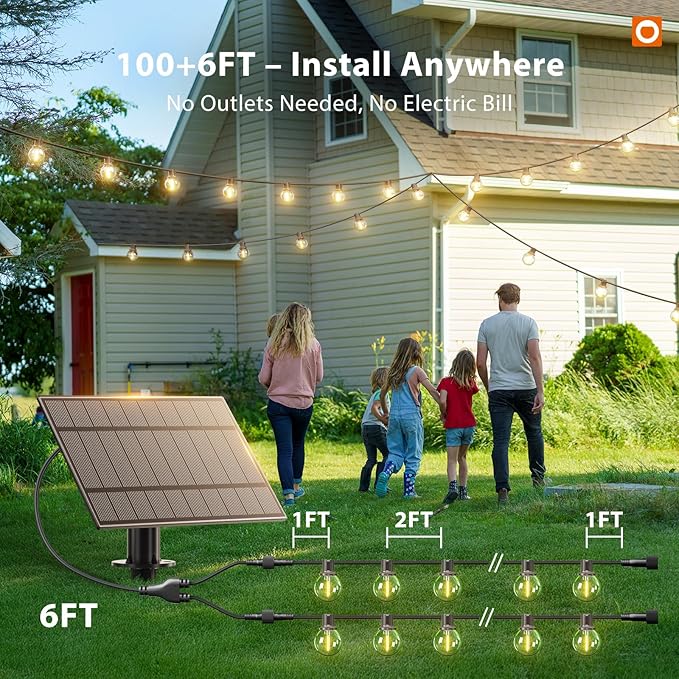 addlon 100FT Solar String Lights Outdoor - Image 7