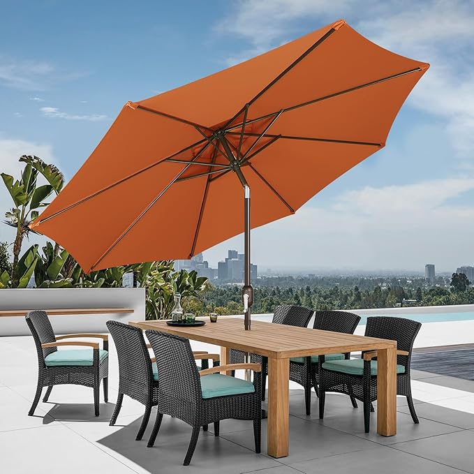 Blissun 9' Outdoor Patio Umbrella, Outdoor Table Umbrella, Yard Umbrella - Image 6