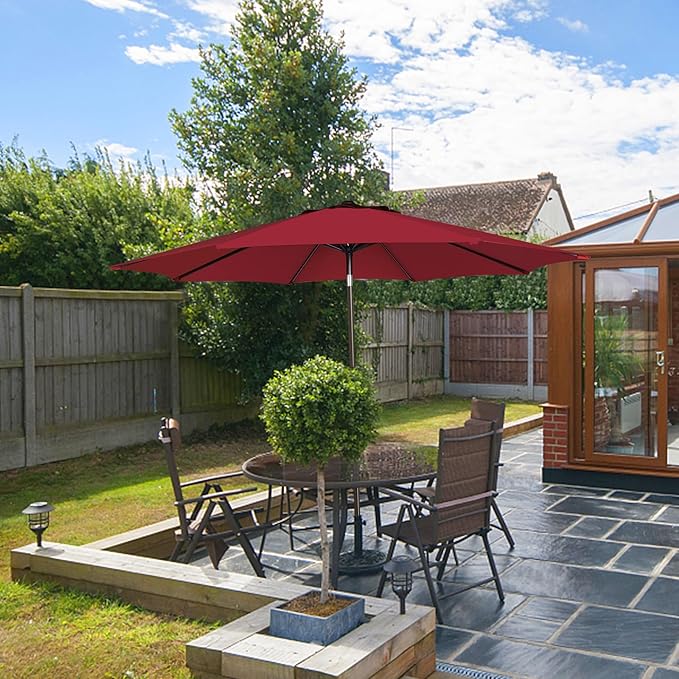 Blissun 9' Outdoor Patio Umbrella, Outdoor Table Umbrella, Yard Umbrella - Image 8