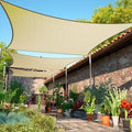 ShadeMart 12' x 12' Beige Sun Shade Sail UPF50 Square Canopy Fabric Cloth Screen by ShadeMart
