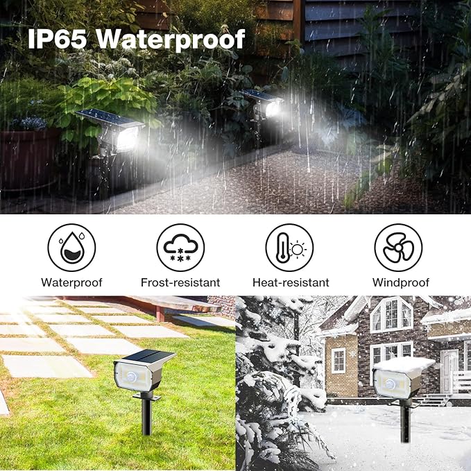 nipify 10 Pack Solar Lights Outdoor Waterproof, 3 Modes Motion Sensor Spot - Image 4