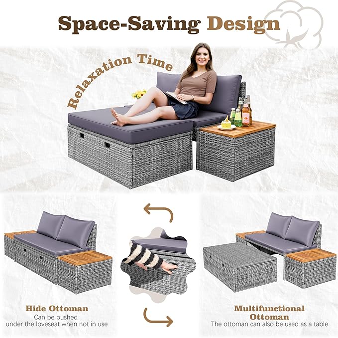 Flamaker Outdoor Rattan Lounge Chair - Image 6