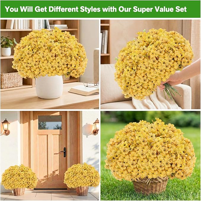 22 Bundles Artificial Flowers Outdoor, Faux Flowers UV Resistant - Image 3