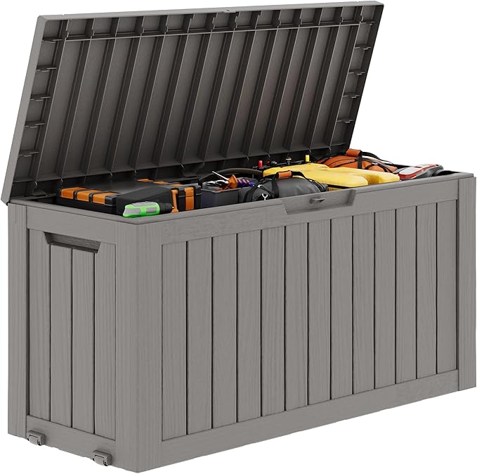 Outdoor Storage Box, Resin Deck Boxes Indoor and outdoor, Waterproof Storage by NBYSGO