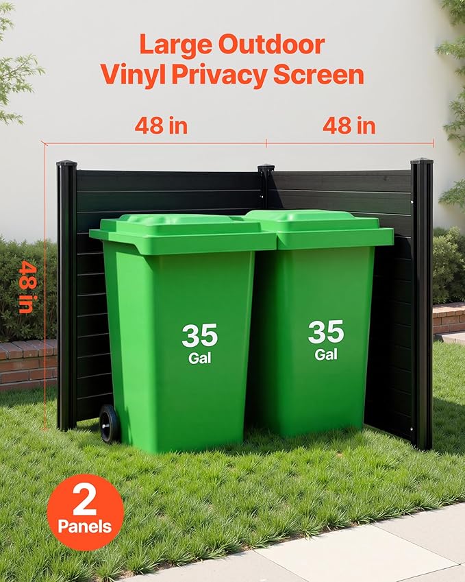 VEVOR 2 Panels Outdoor Privacy Screen, 48 x 48 in Air Conditioner Fence - Image 2