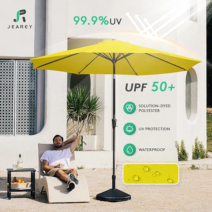 JEAREY 9FT Outdoor Patio Umbrella Outdoor Table Umbrella - Image 3