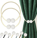 Hion Magnetic Curtain Tiebacks Beige 2pcs, Curtain Tiebacks Buckles Holdbacks by Hion