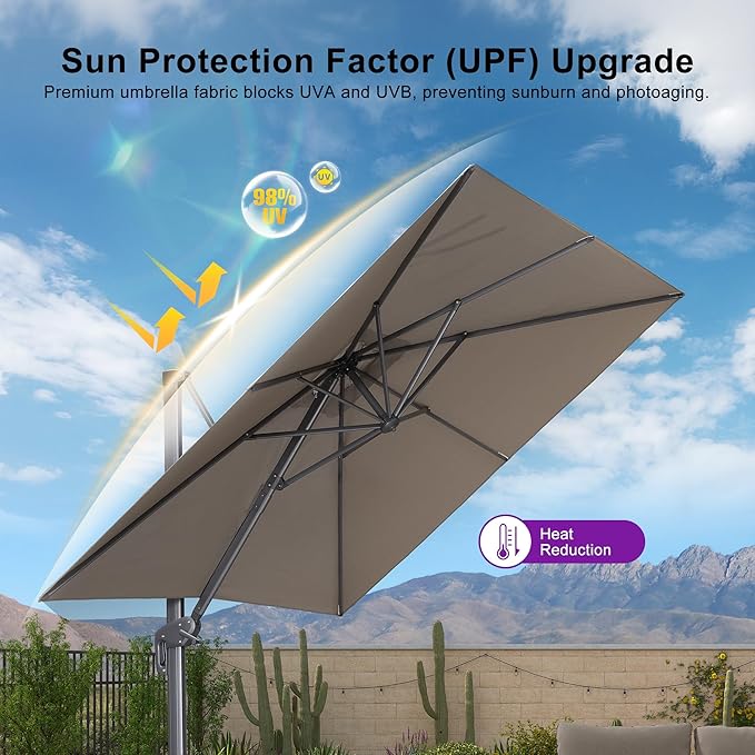 PURPLE LEAF 8 FT Outdoor Umbrella - Image 8
