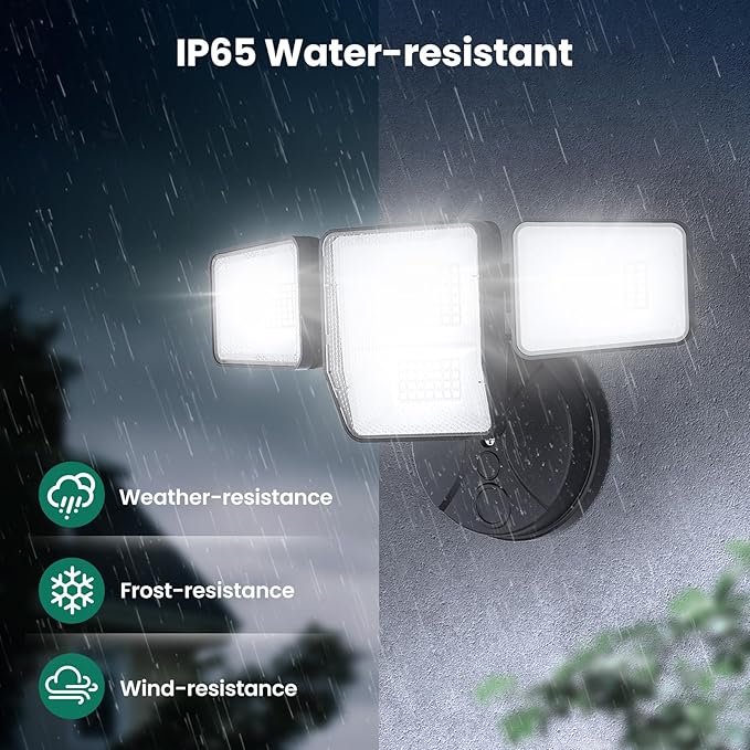 70W 7000LM LED Flood Lights Outdoor 2 Packs, Switch Controlled Security Lights - Image 5