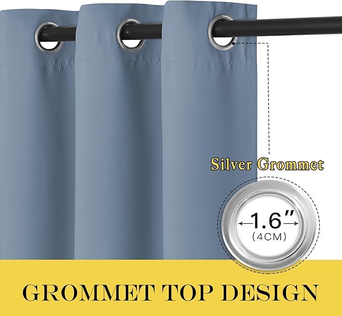NICETOWN Blackout Drapery Curtain Panel 90 inches Long - Image 6