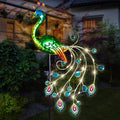 Glintoper Solar Garden Lights, 39 Inch Height Outdoor Metal Peacock Decorative by Glintoper