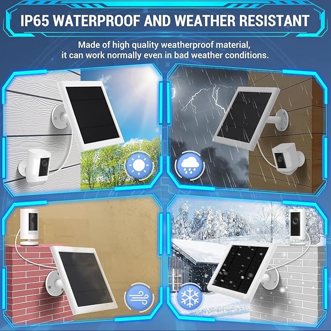 Solar Panel Outdoor for Ring Cameras Spotlight Cam Plus/Pro Stick Up Cam/Pro - Image 6