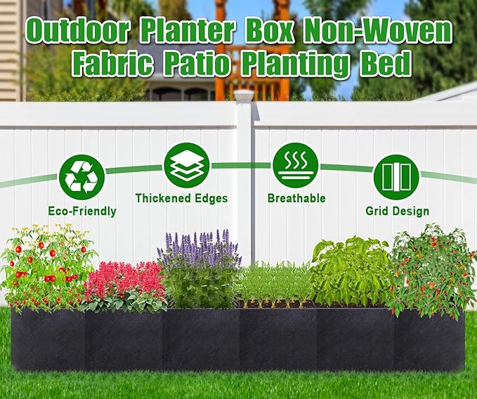 POILKMNI 12x2x1ft Oval Fabric Raised Garden Bed - Image 7