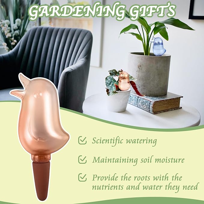 4 Pack Self Watering Spikes, Indoor Plant Watering Globes, Bird Shape Automatic - Image 5