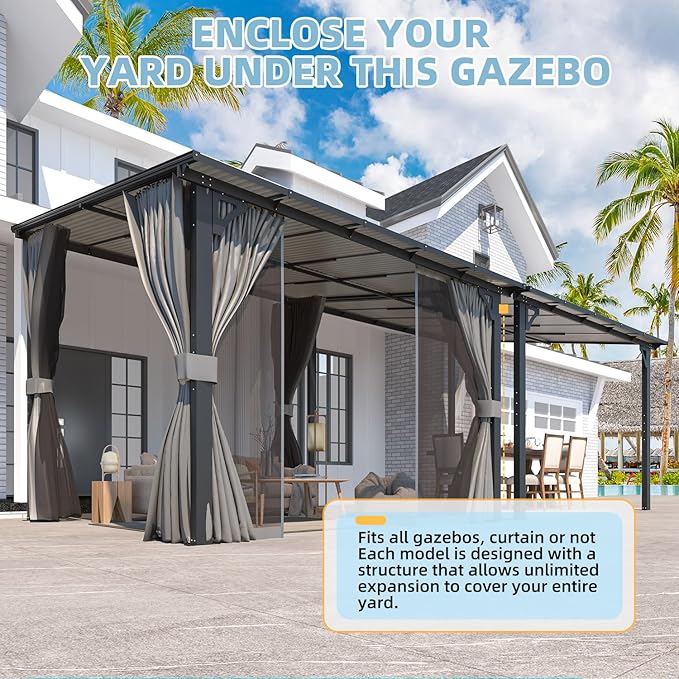 AECOJOY Wall Gazebo 12’ x 10’ - Image 5