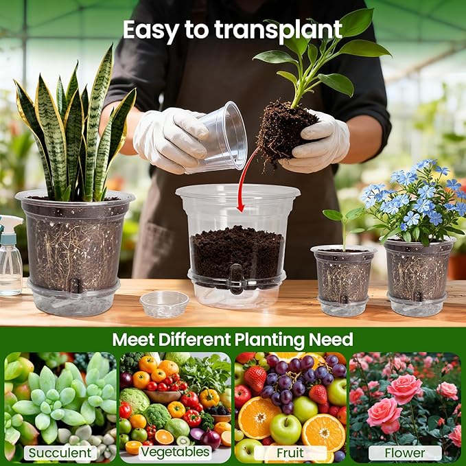 MIXC 18 Packs 6.5/5/4 Inch Self Watering Pots - Image 6