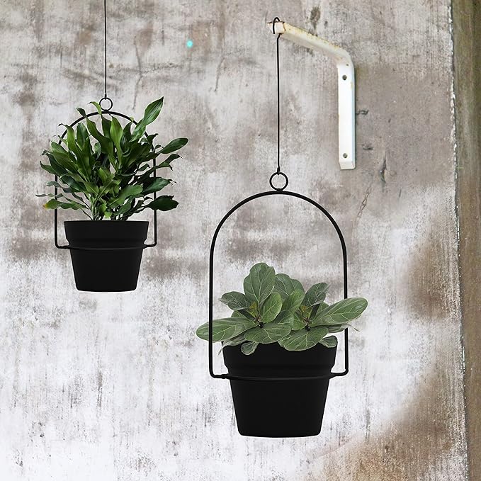 Gardzen 3 Packs Hanging Pots for Plants Outdoor & Indoor, Pot Hangers for Plant - Image 7