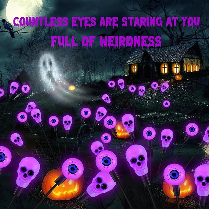 Solar Lights Outdoor, Halloween Decorations Outdoor, Scary Eyeball Lights - Image 2