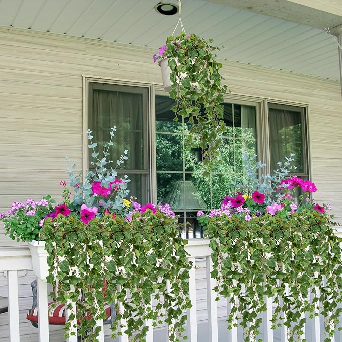 Hollyone Artificial Hanging Plants 35.4" Fake Ivy Vine Faux Ivy Leaves Fire and - Image 5