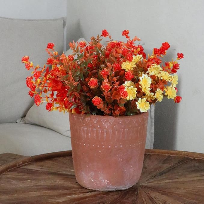 16 Bundles Artificial Plants Outdoor Fake Fall Flowers Mums - Image 4