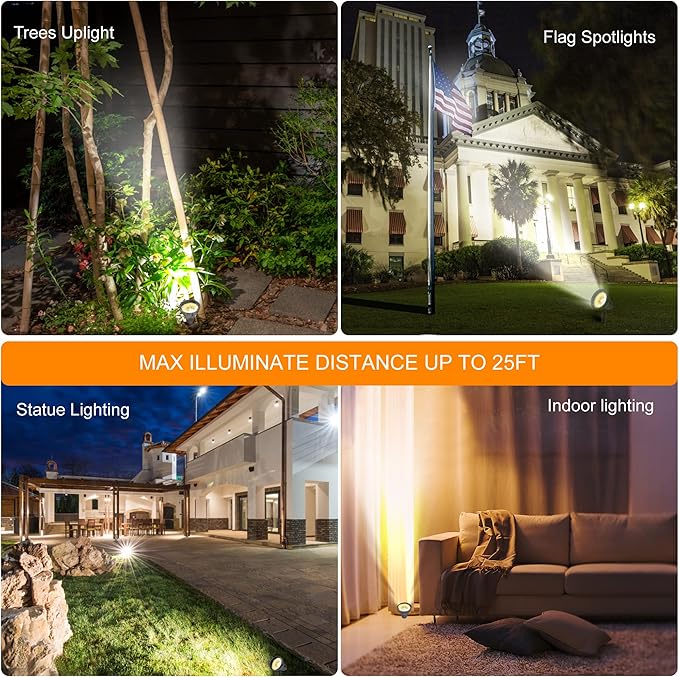 SUNLONG Solar Powered Spot Lights Outdoor Waterproof 2 in 1 Bright Solar - Image 4