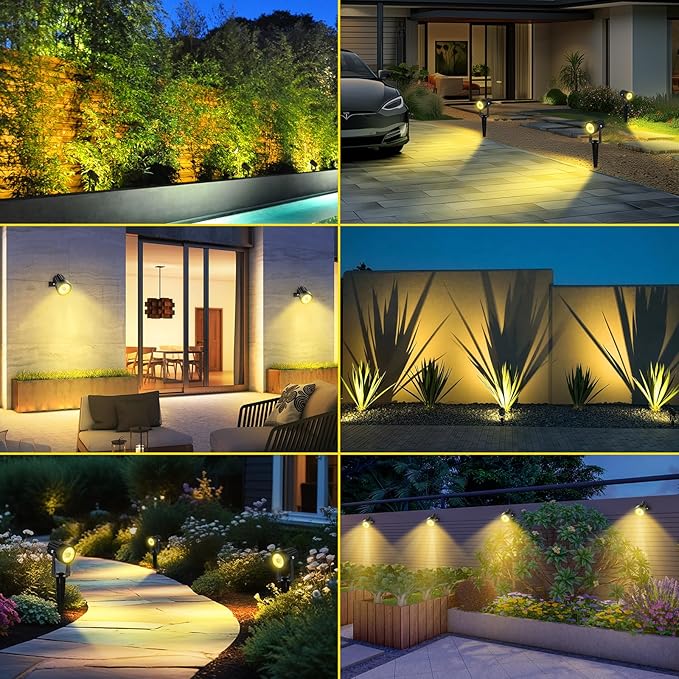 T-SUN Solar Spotlights 2W Outdoor LED Landscape Spot Light, 2-in-1 Waterproof - Image 2
