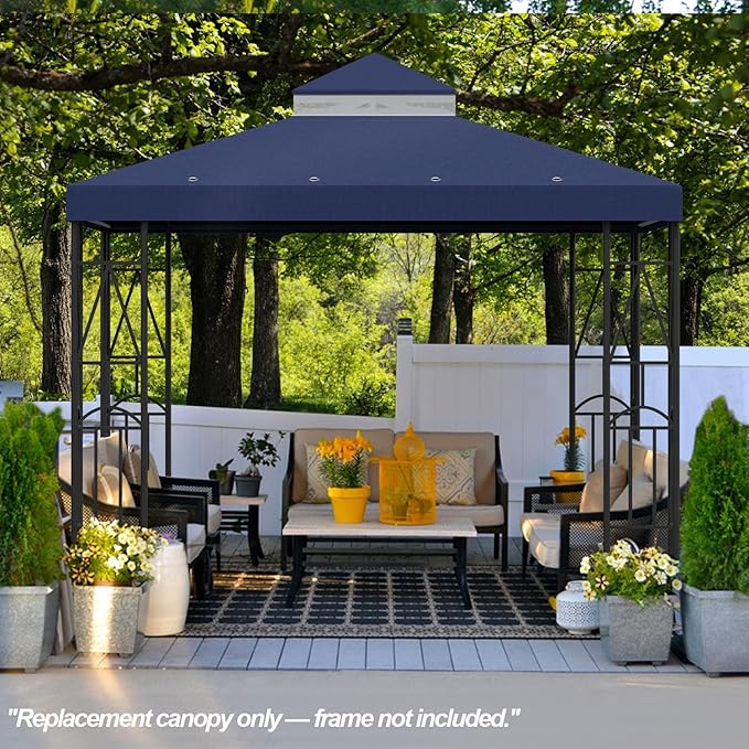 10x10 Canopy Replacement Top Double Tiered Gazebo Cover - Image 6