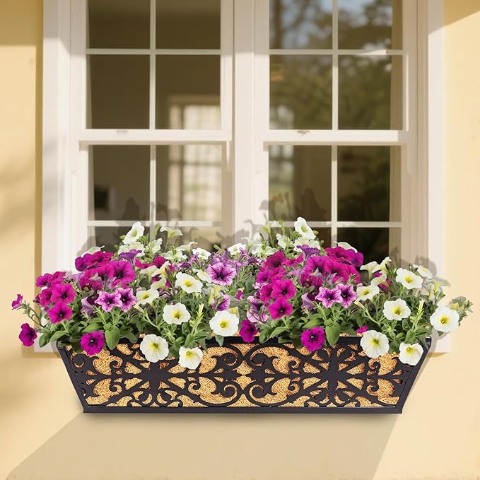 6 Pack 24 Inch Window Boxes Planters Railing Planter Box - Image 8