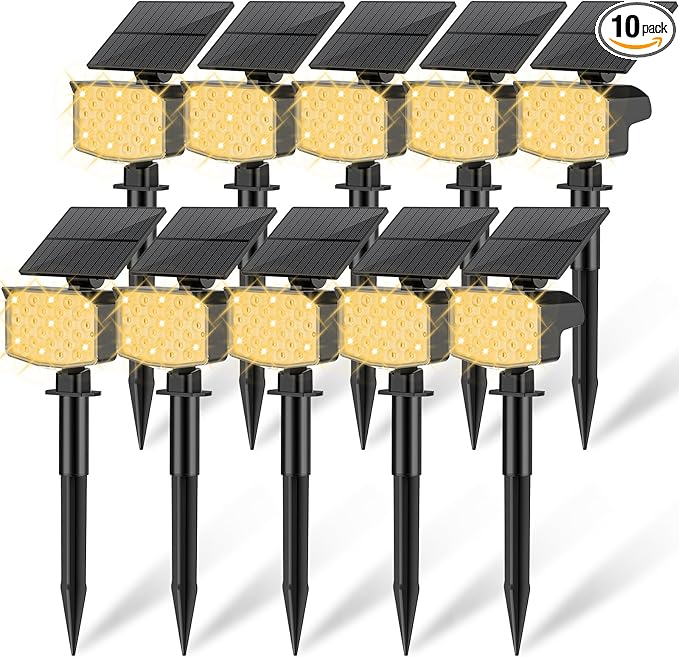 Solar Spot Lights Outdoor Waterproof Adjustable Solar Powered Landscape Lights by NACINIC