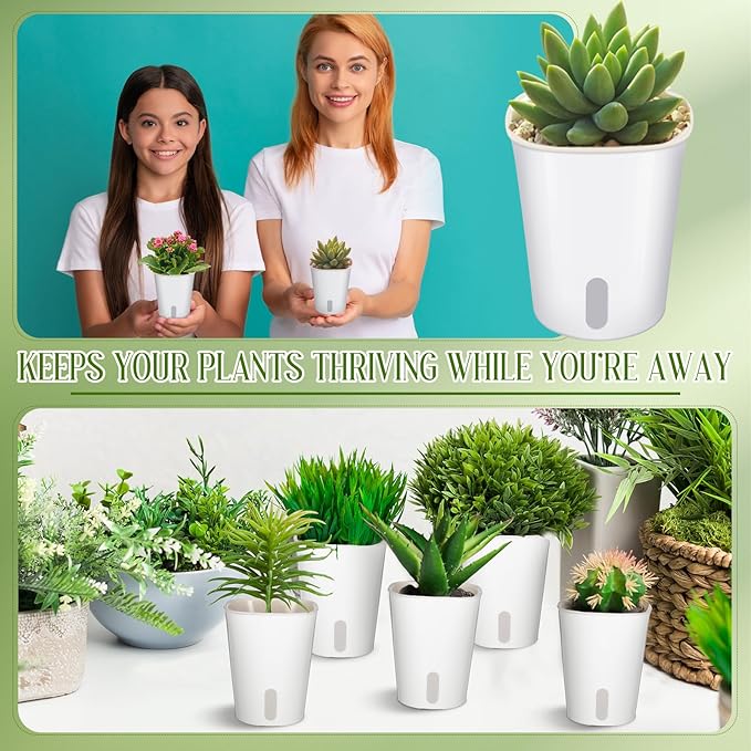 10 Pcs 3.74 Inch Self Watering Pots Self Watering Planters - Image 7