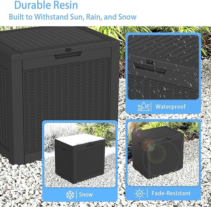 ROJIK 39 Gallon Outdoor Storage Box, Deck Box - Image 4