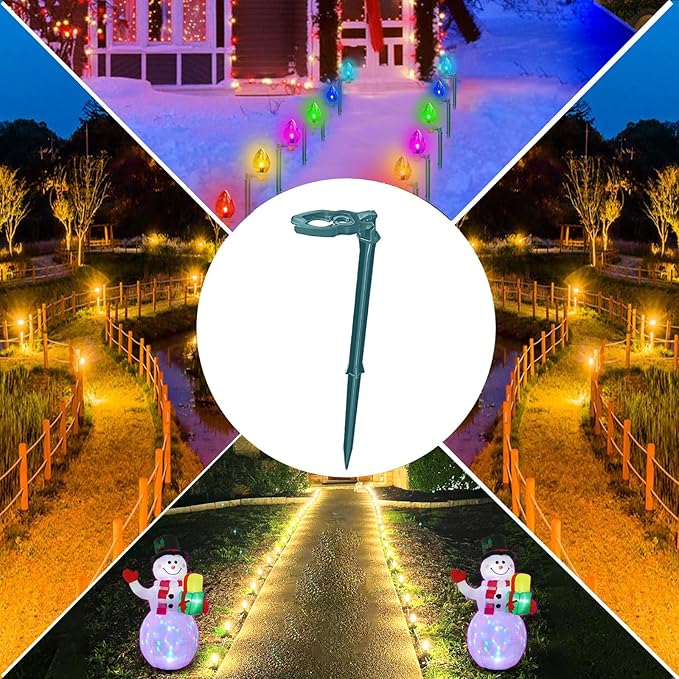 10 Inch Christmas Light Stakes Lawn Garden Stakes Replacement Yard Stakes - Image 5