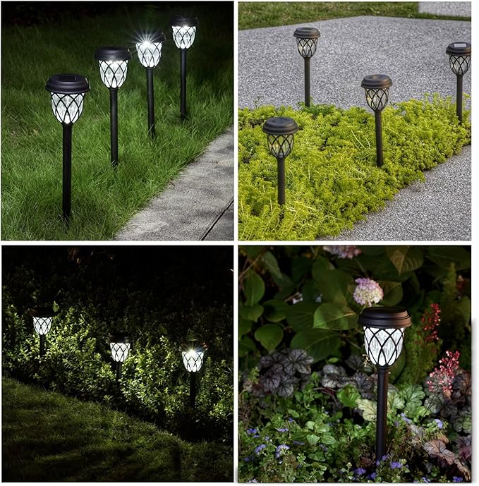 EXCMARK 10 Pack Solar Lights Outdoor Garden Pathway Solar Powered Yard Lights - Image 5