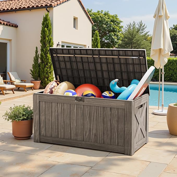 Greesum Outdoor Storage Box 120 Gallon Storage Bin - Image 2