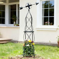 41-Inch Metal Obelisk Trellis – Elegant Garden Support by Goooxim