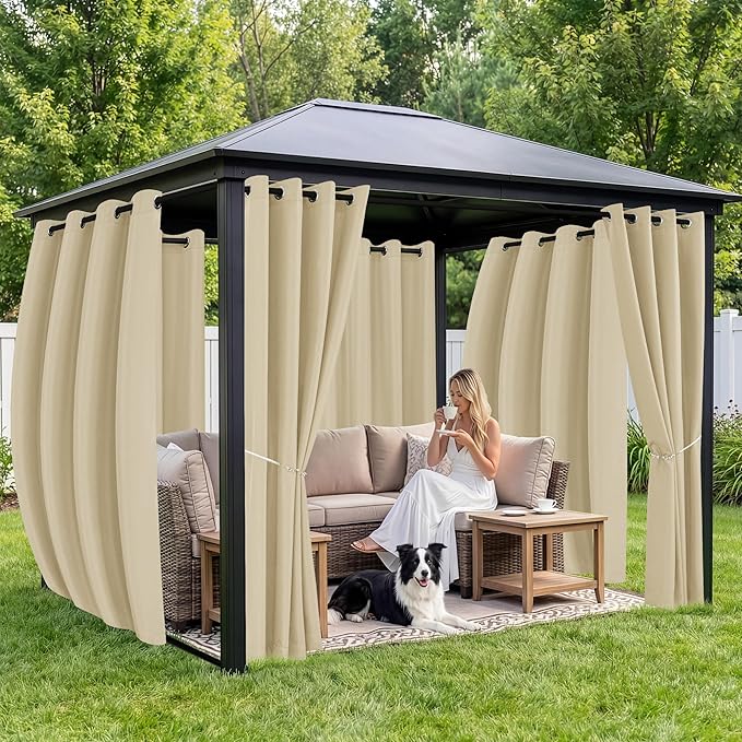 Patio Curtains Outdoor Waterproof 6 Panels - Image 4