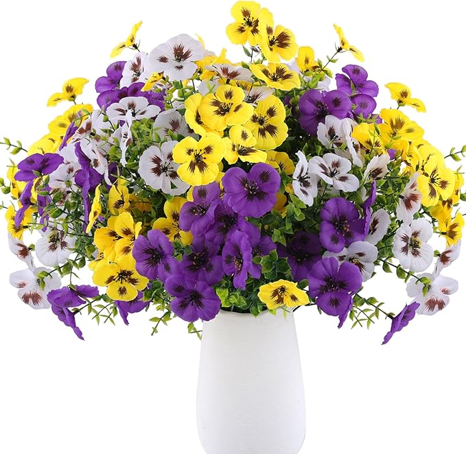 18 Pcs Artificial Fake Pansy Flowers - Image 2