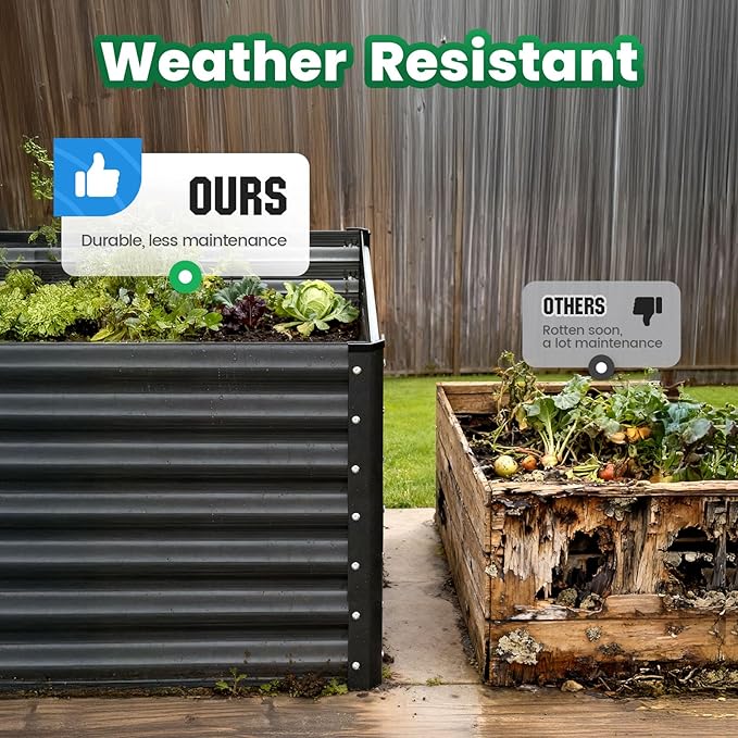 Quictent Galvanized Raised Garden Bed 8x4x2 Ft Tall Metal Planter Box - Image 10