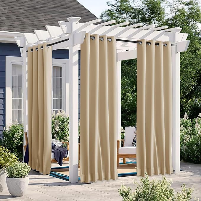 NICETOWN 2 Panels Outdoor Curtains by NICETOWN