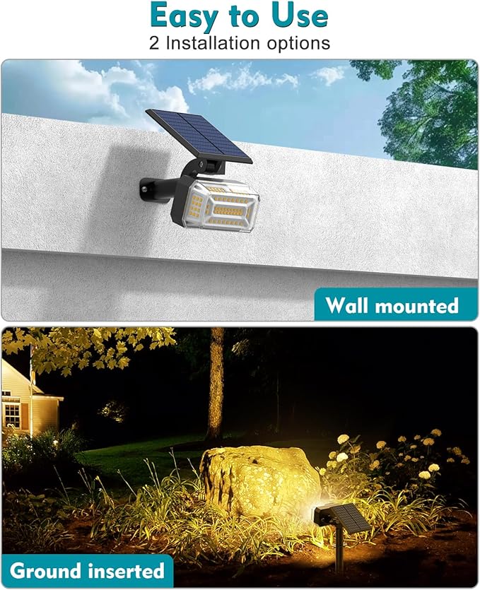 102 LEDs Solar Spot Lights Outdoor Waterproof IP65, Solar Spotlights, - Image 6