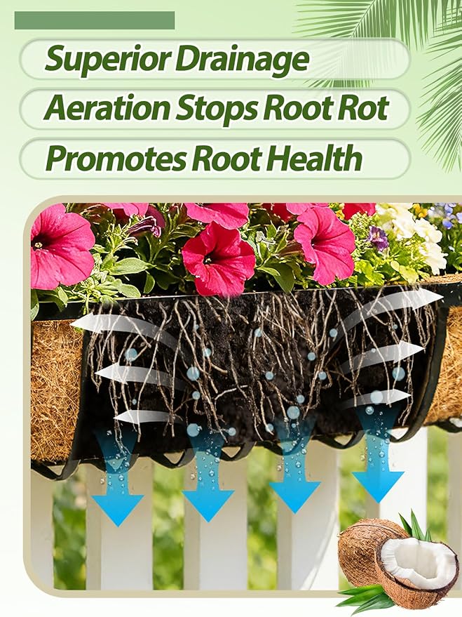 48in Arched Coco Liners for Window Planter Box - Image 2