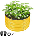 ZXZYHFTY Round Galvanized Raised Garden Bed kit, Round Large Metal Raised by ZXZYHFTY