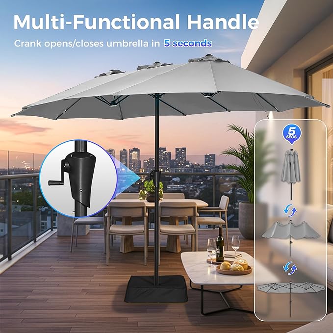SUPERJARE 13FT Outdoor Umbrella - Image 5